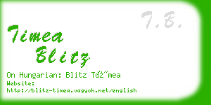 timea blitz business card